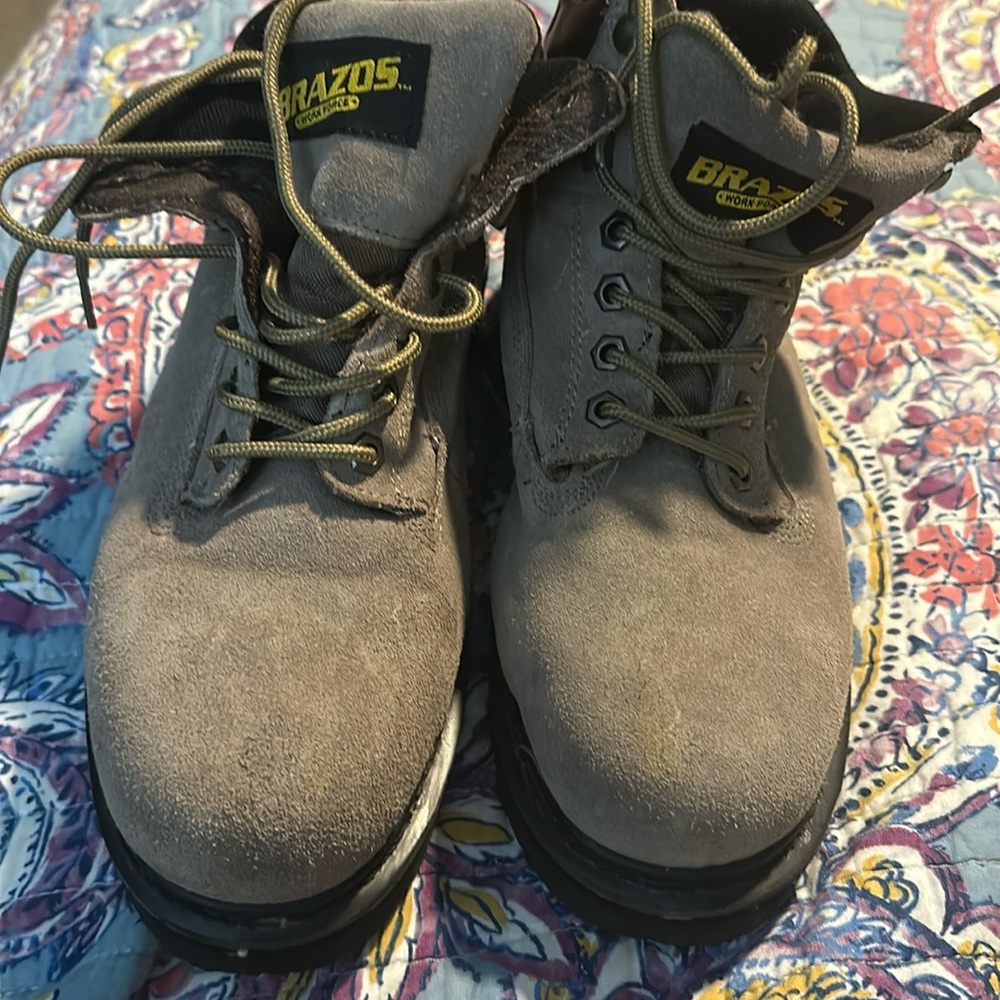 Brazos Workforce leather upper steel toe boots